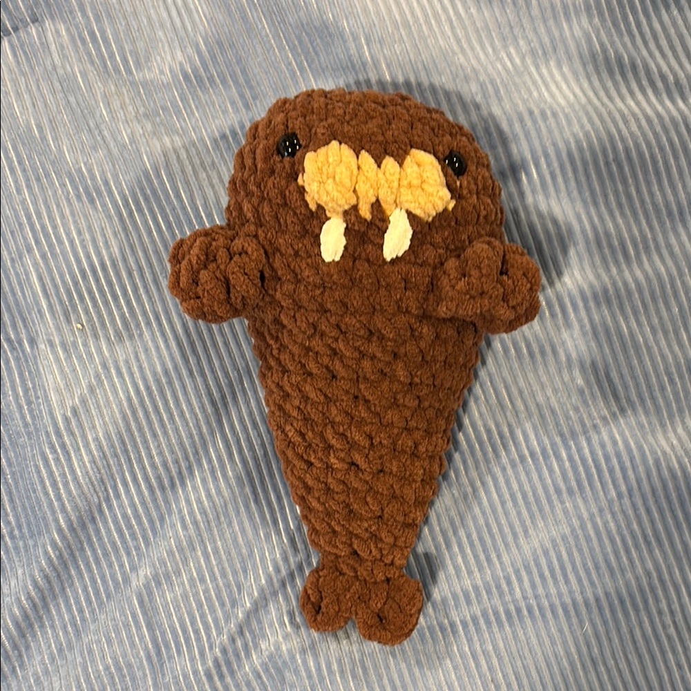 Crochet walrus stuffie